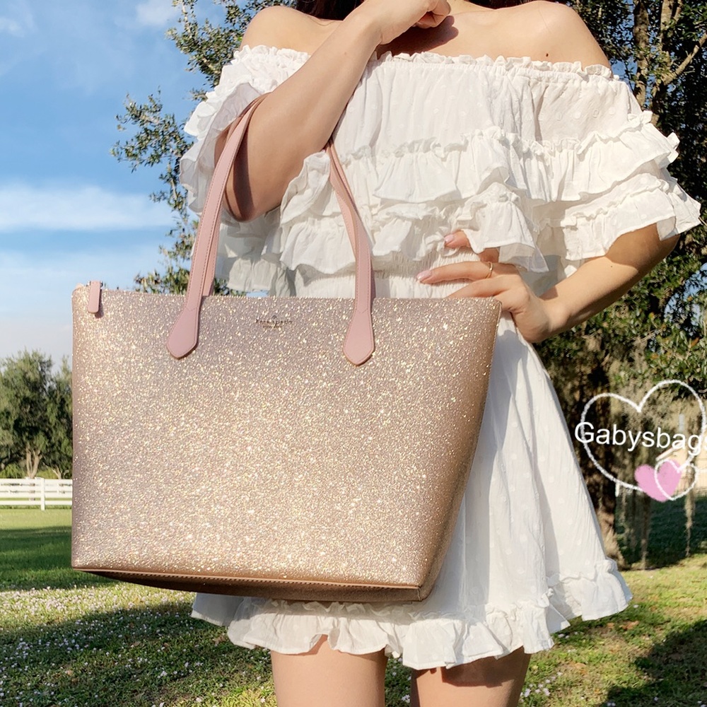 NWTππ-Kate Spade β οΈ Joeley Penny Tote Rose Gold - Picture 2 of 7